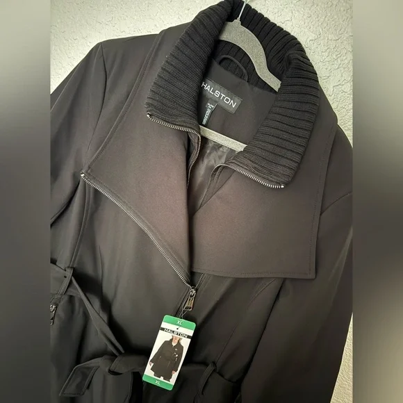 Halston women’s belted water resistant trench coat in size XL - NWT - Picture 2 of 2